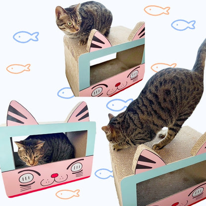 猫用爪とぎ 幼稚園バス KY2693